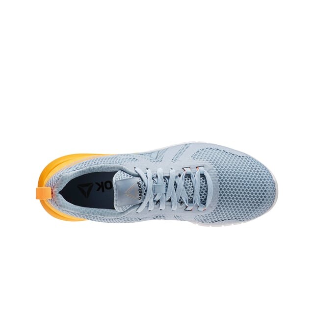Серые синтетические женские кроссовки для бега Print Run 2 на шнуровке BD4545 Reebok, серый — фото 4