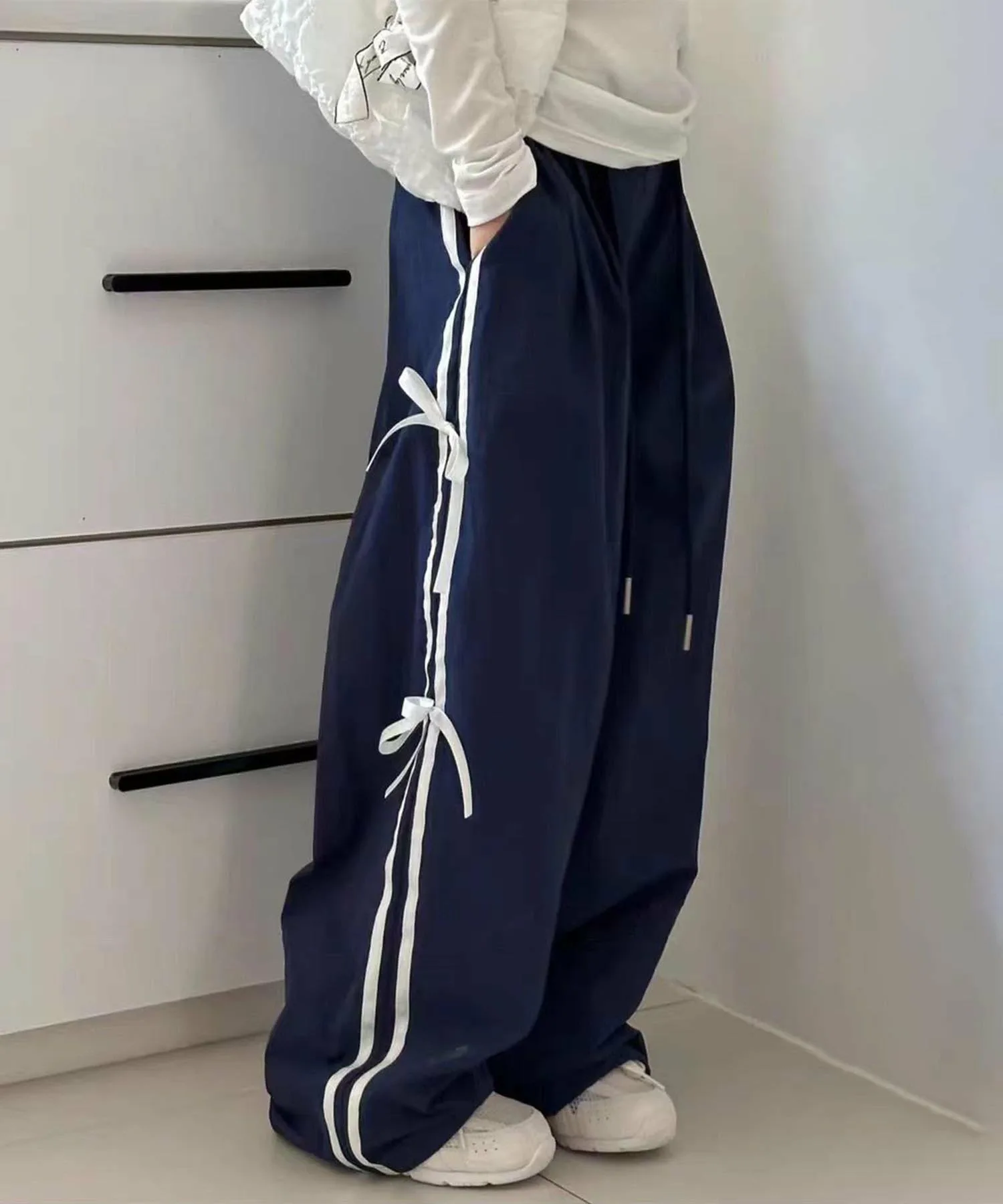 Широкие брюки Ribbon Line Aimoha Kids, Navy