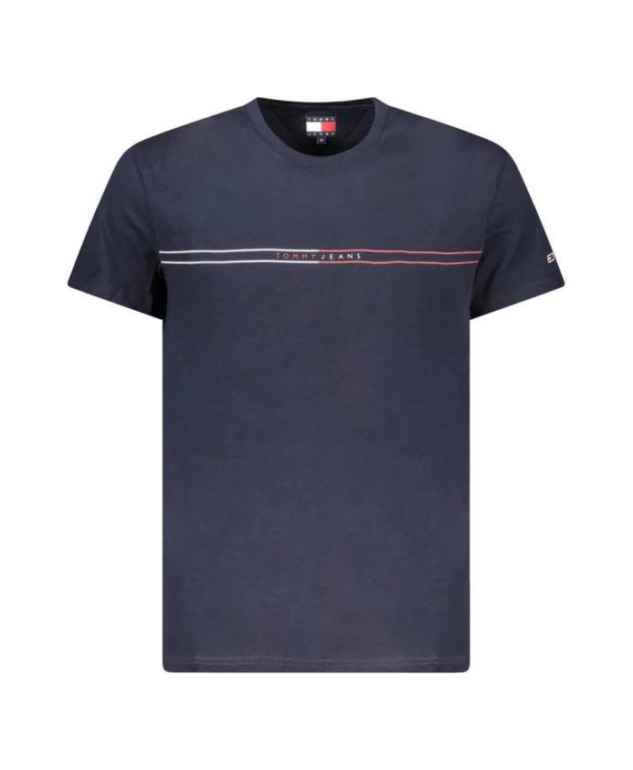 

Синяя хлопковая футболка с логотипом Tommy Hilfiger, синий