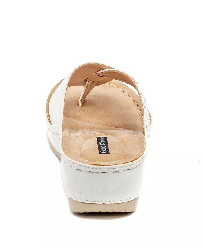 Женские босоножки на танкетке Dafni Thong GC Shoes, белый — фото 3