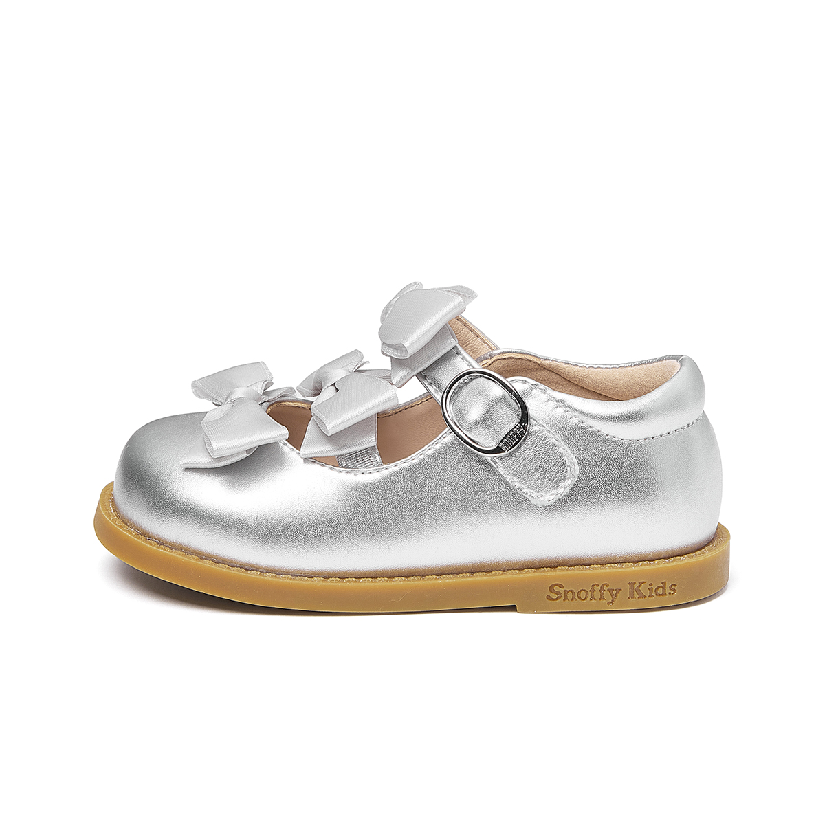 

Детская кожаная обувь Princess Collection Breathable Balance Snoffy, серебряный