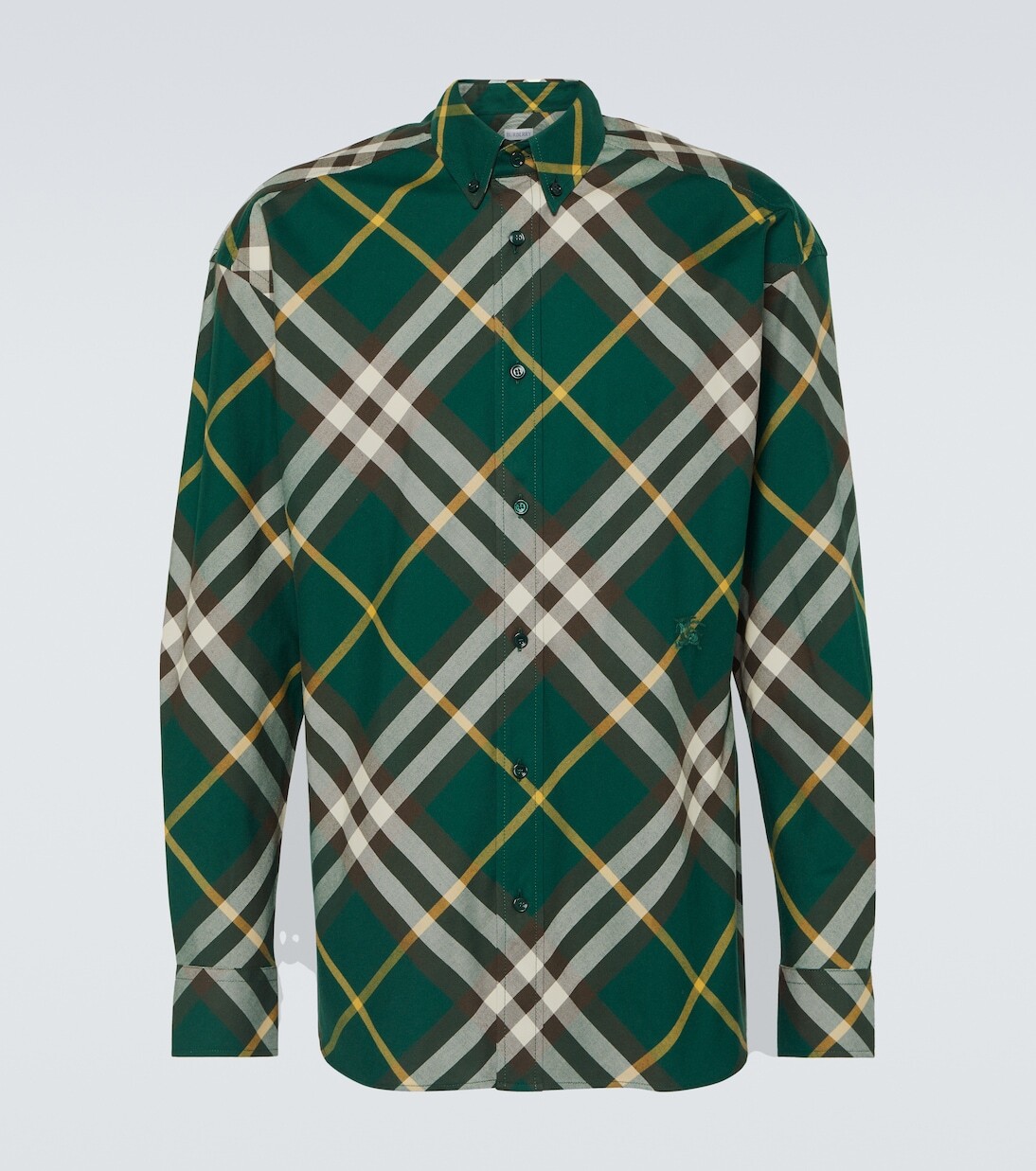 

Рубашка burberry в клетку из хлопка Burberry, мультиколор