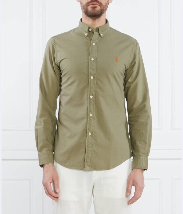

Рубашка Slim Fit Polo Ralph Lauren, зеленый