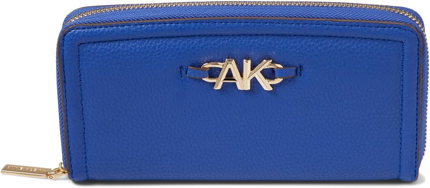 

Кошелек Anne Klein AK Curved Zip Around Wallet w/ Chunky AK, цвет Lazuli Blue