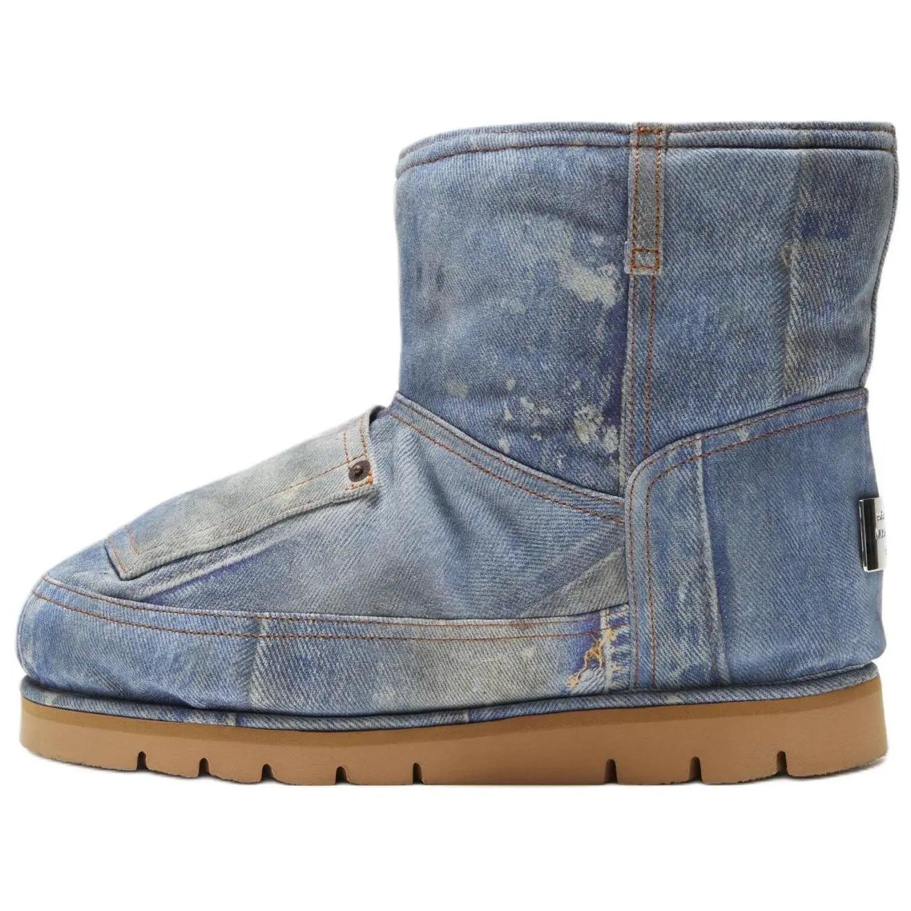 

Acne Studios Короткие зимние ботинки из телячьей кожи мужские Blue