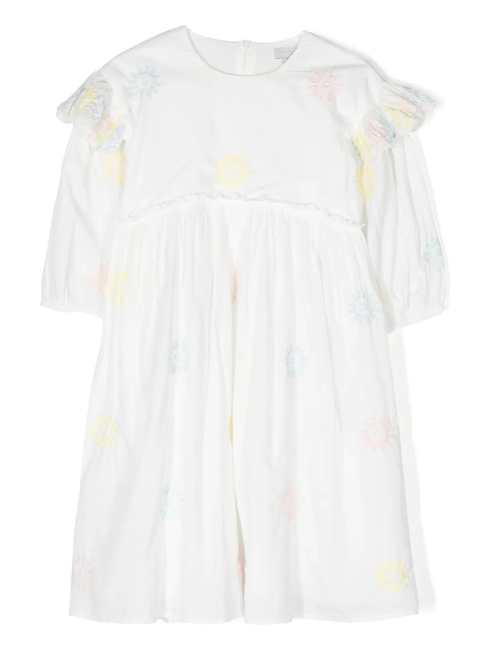 

Платье с цветочной вышивкой Stella McCartney Kids, белый