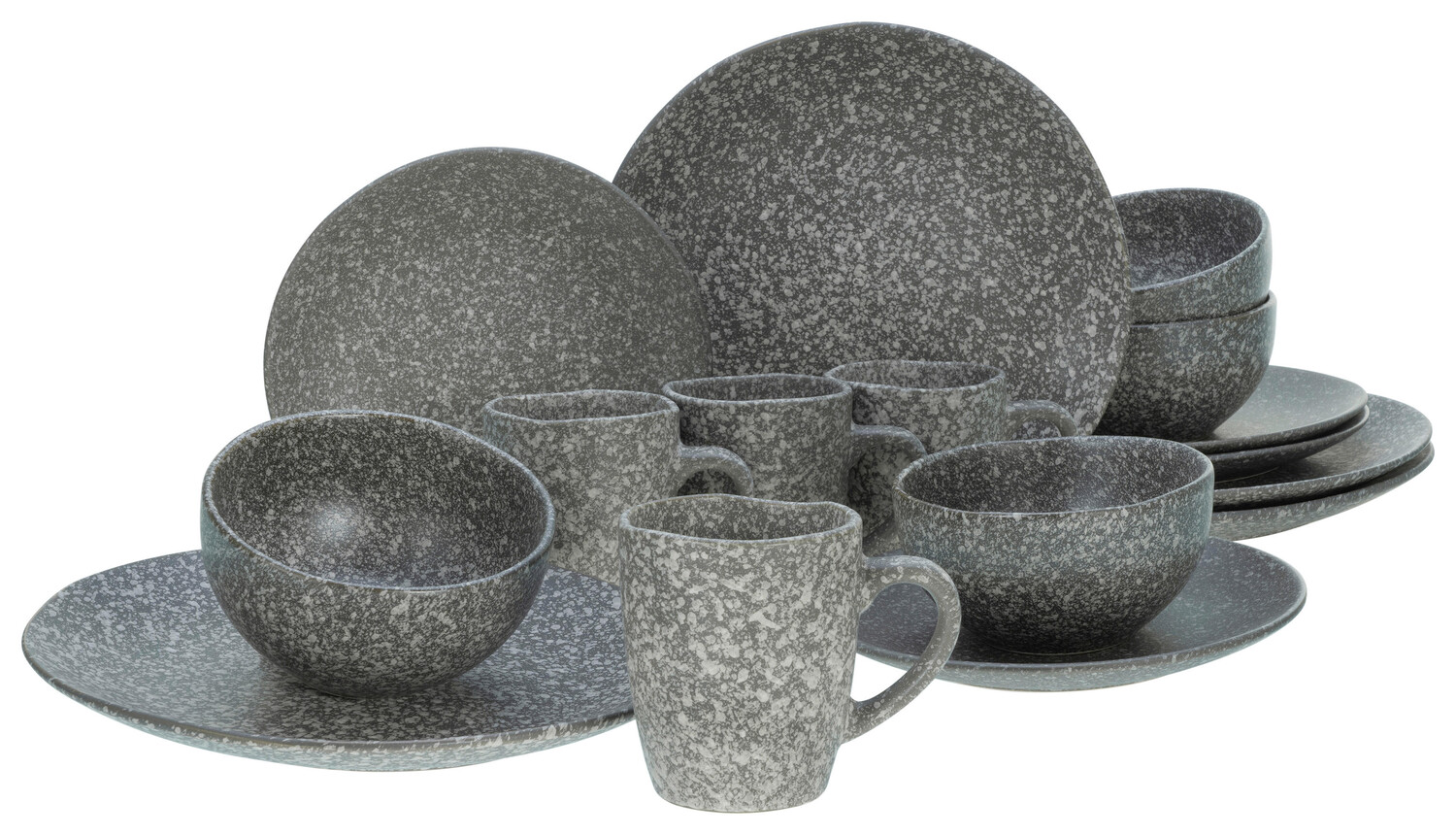 

Комбинированный сервиз 16 шт Creatable, серый