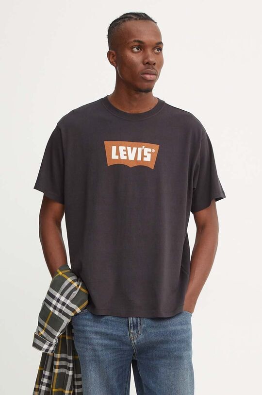 

Хлопковая футболка Levi's, черный