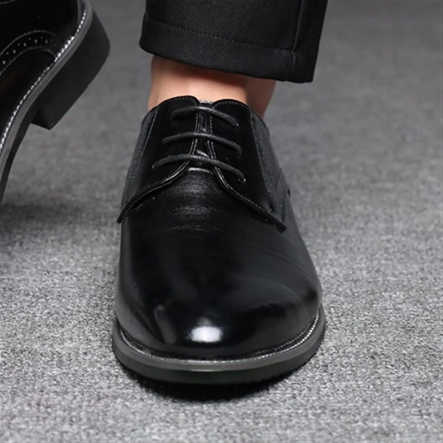 Туфли Men's Shoes, Men's Leather Shoes, Casual Shoes, Men's Shoes Generic, Black — фото 4