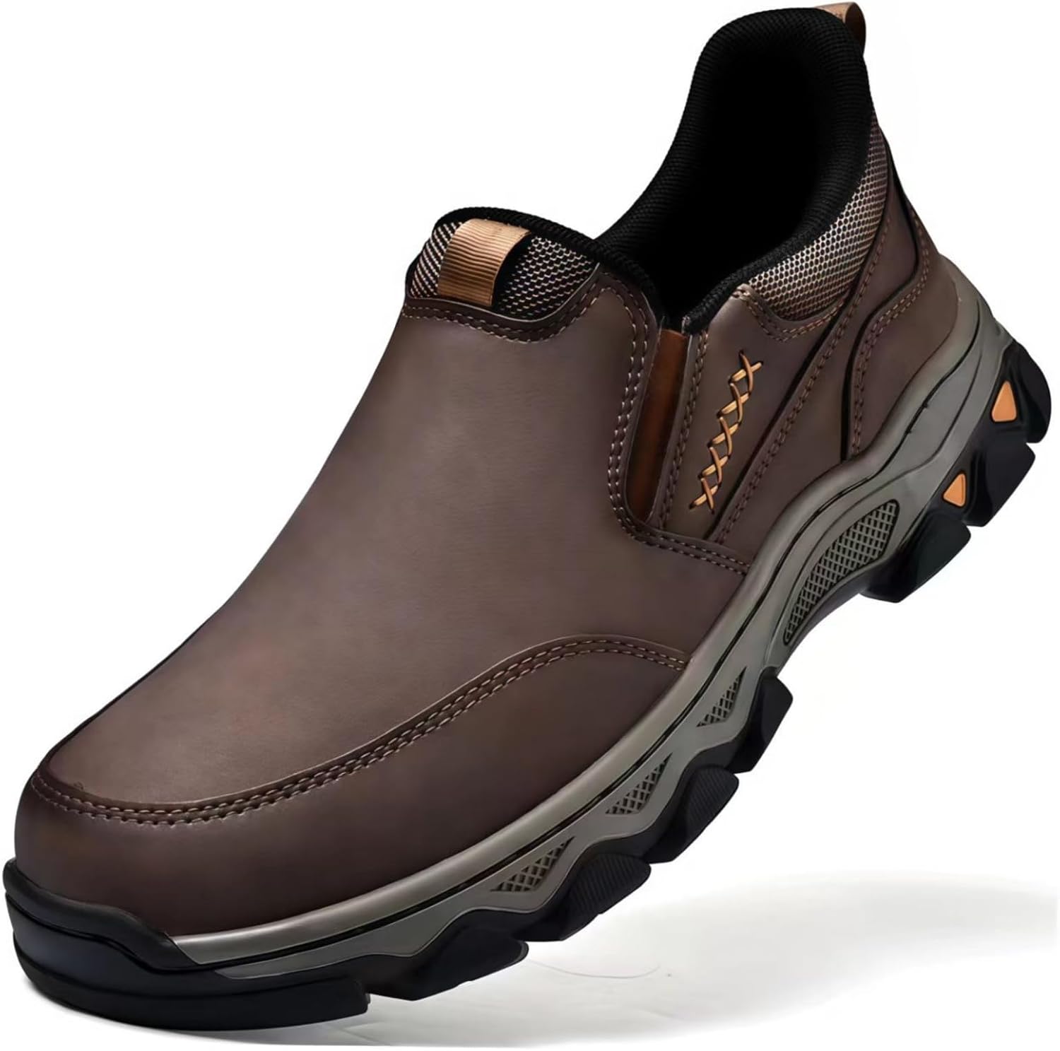 

Мужские слипоны NIAIRKE, повседневные легкие кроссовки, удобные мокасины для прогулок, дышащие комфортные лоферы, коричневый