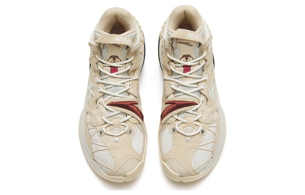 Кроссовки Anta KT7 Basketball, бежевый/белый/черный — фото 4