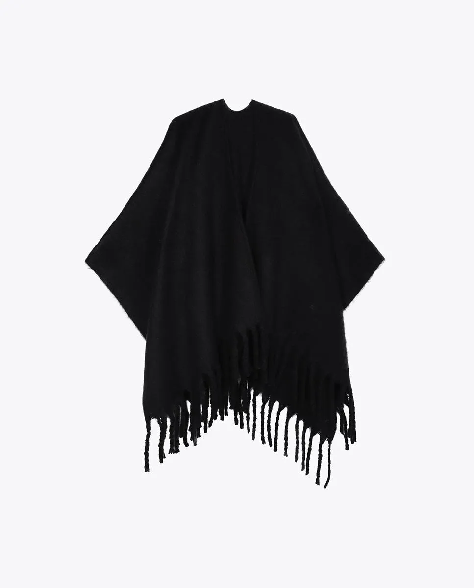 

Женский плащ с отделкой из бахромы Lola Casademunt, черный