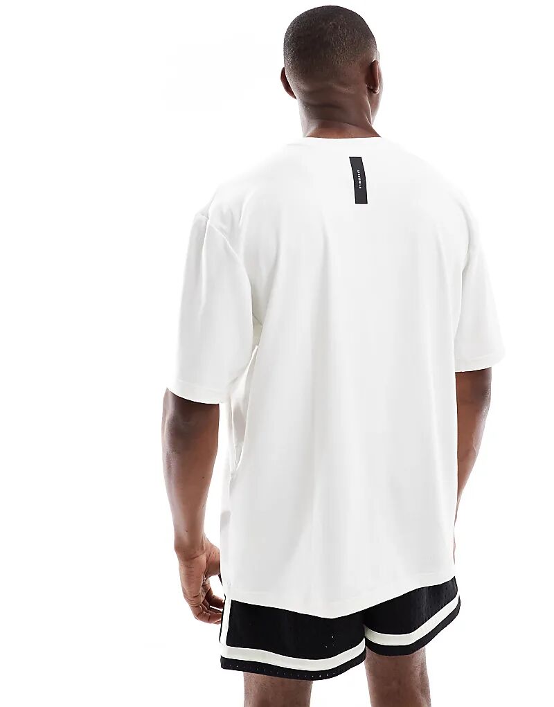 adidas Originals zne Свободная футболка белого цвета Adidas Performance — фото 3