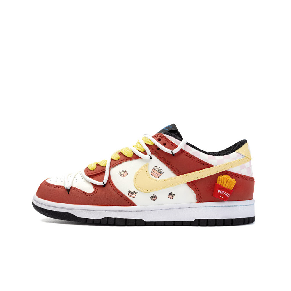 

Кроссовки Nike Dunk Skateboarding Shoes Men Low-top Yellow, цвет Rouge