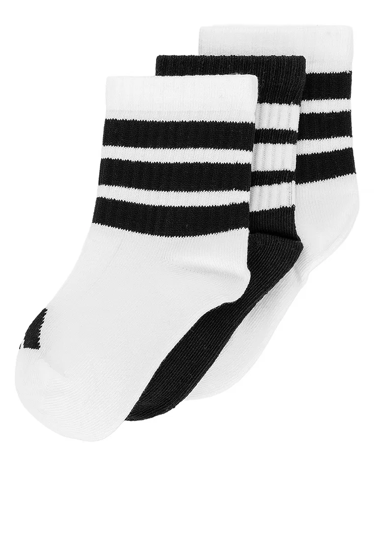 Носки детские, 3 пары, ребристые Adidas, белый