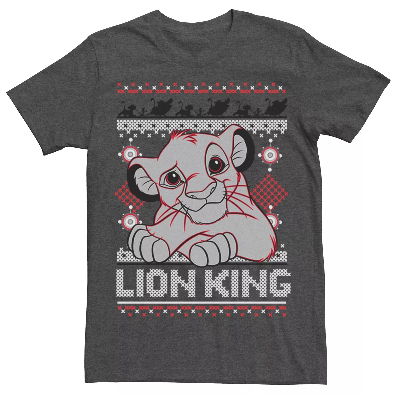 

Мужская футболка Lion King Simba Ugly в рождественском стиле Licensed Character