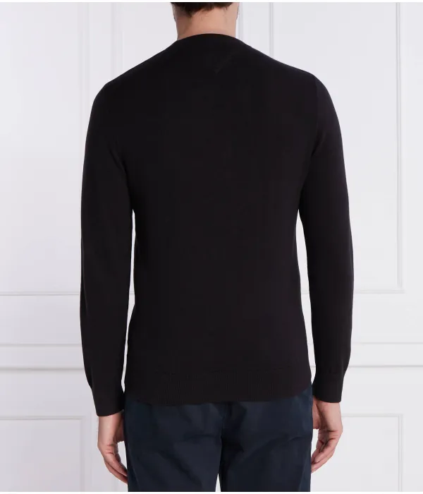 Классический свитер с круглым вырезом Regular fit Tommy Hilfiger, черный — фото 4