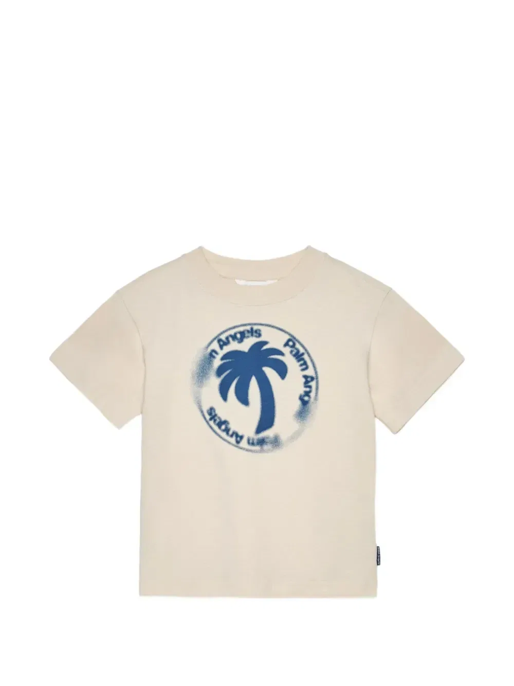 Футболка с принтом пальм Palm Angels Kids, бежевый