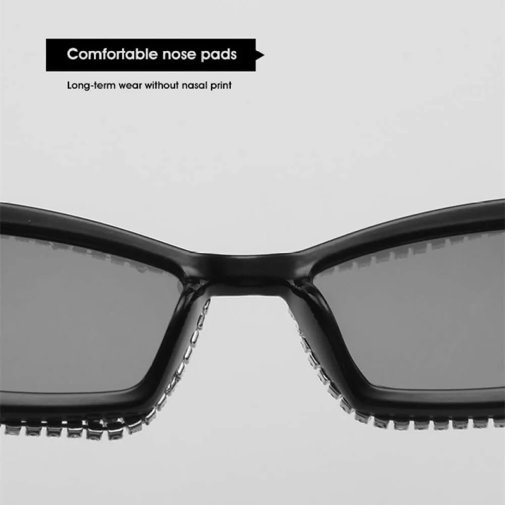 

Новые солнцезащитные очки в оправе «кошачий глаз» 2026 года с блестками, бриллиантами и кристаллами, для женщин, защита от ультрафиолета UV400 generic, C3 Leopard Tea