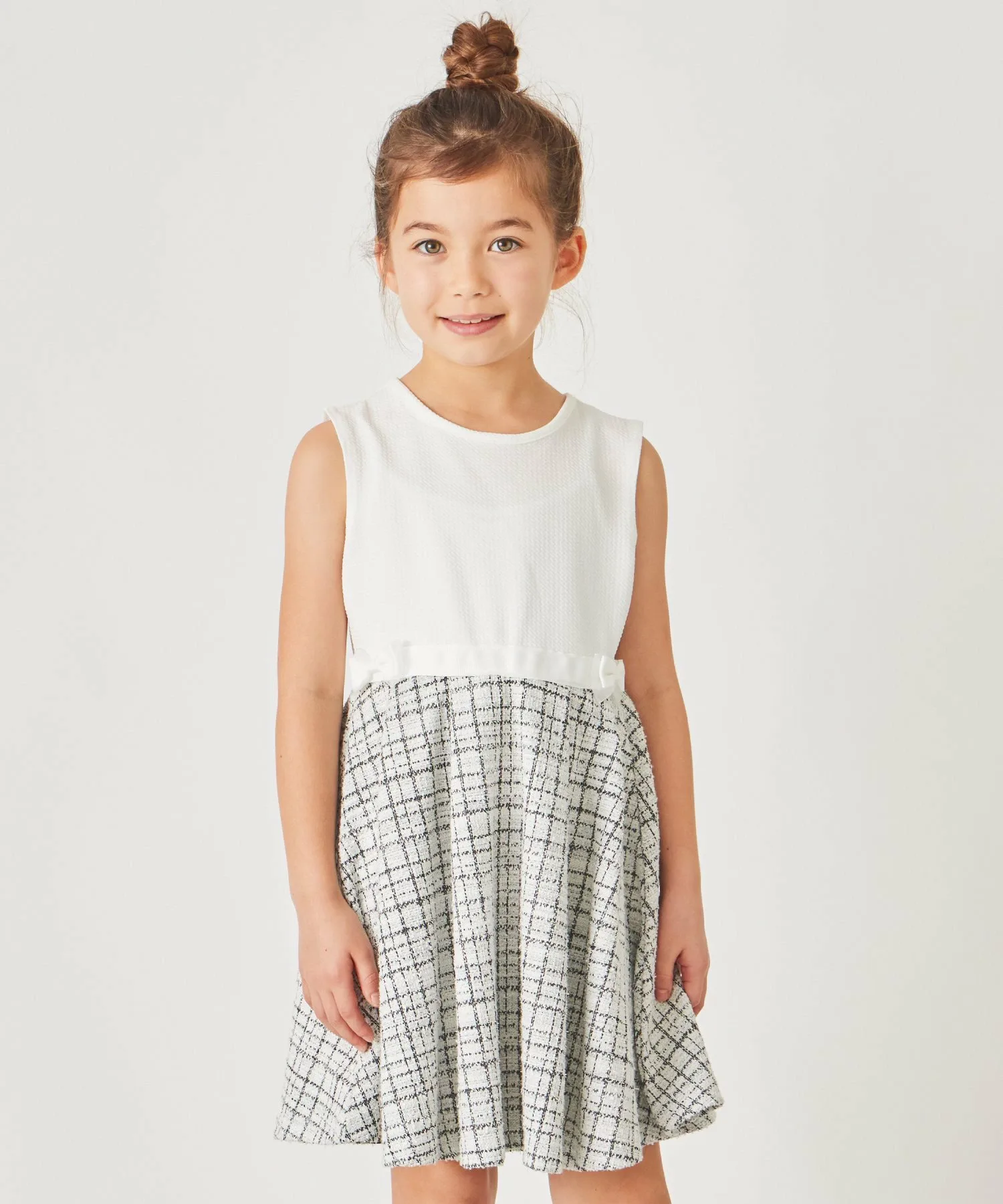 Формальное твидовое платье Ever Closet, off white