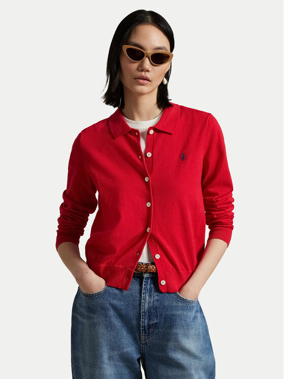 

Облегающий кардиган 211959285002 Polo Ralph Lauren, красный