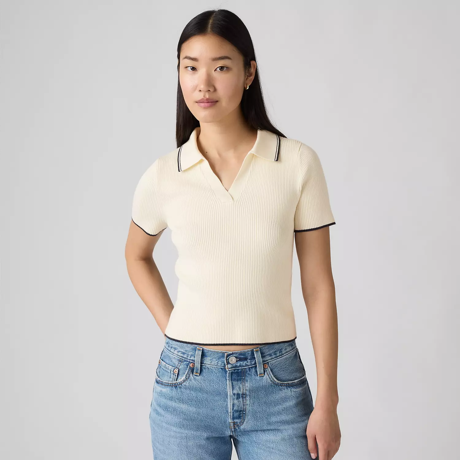 

Свитер поло Faith Levi's, цвет Egret - White