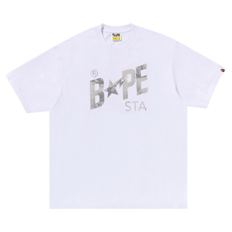 

Футболка BAPE Floral Solid Camo Bape Sta Logo Relaxed Fit Tee, White