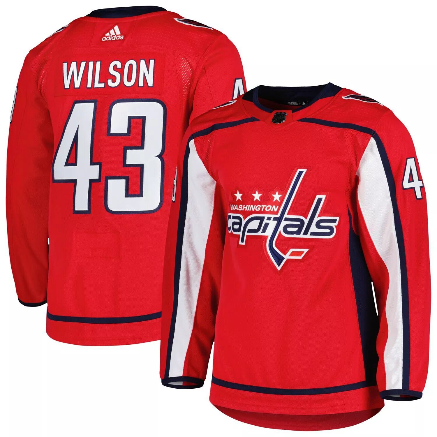 

Мужская красная майка Tom Wilson Capitals Home Primegreen Authentic Pro Player adidas, Красный, Мужская красная майка Tom Wilson Capitals Home Primegreen Authentic Pro Player adidas