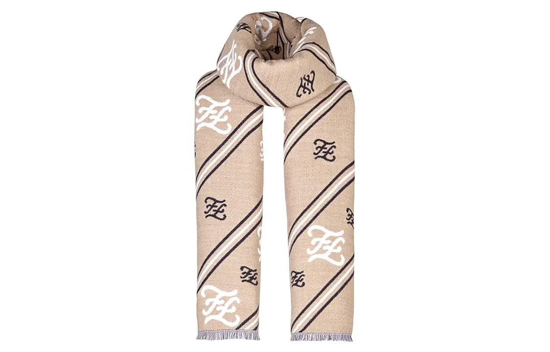 

FENDI Вязаный шарф женский коричневый, Brown