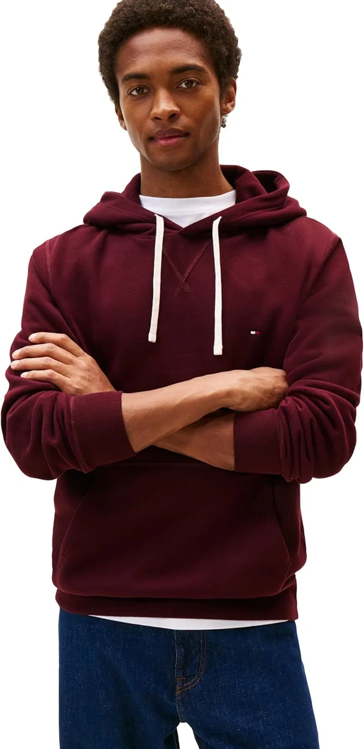 Худи флисовое Tommy Hilfiger, бордовый