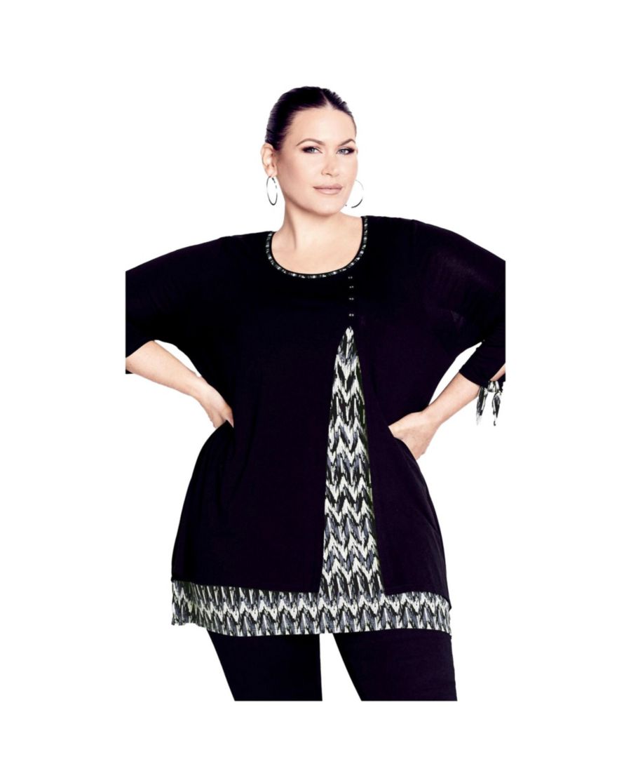 

Женская туника Alena с принтом AVENUE, Mono brushed chevron