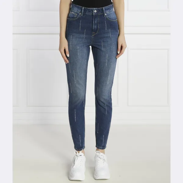 

Uhw блестящие зауженные джинсы Pepe Jeans London, синий