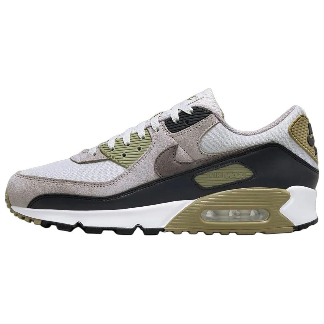 

Кроссовки Air Max 90 мужские с низким верхом белый/коричневый/черный Nike