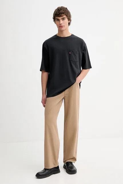 Футболка хлопковая Half Slv Pkt Levi's, черный — фото 2