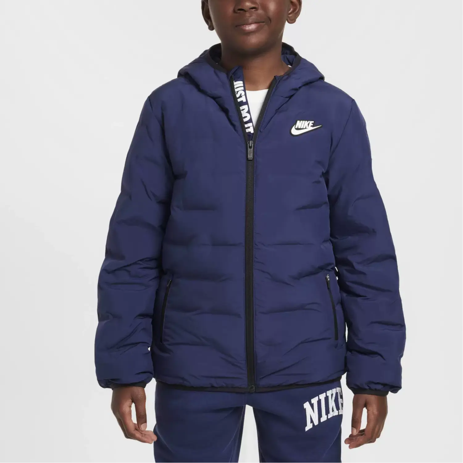 Nike Куртка Down, Teenagers, Dark Navy Blue — фото 4