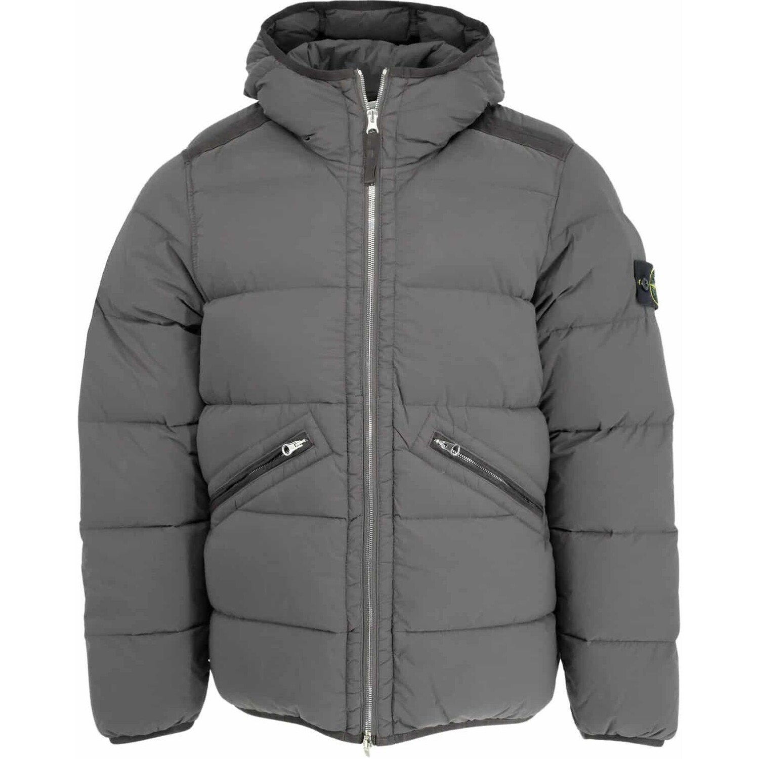 

Пуховик мужской серый Stone Island, серый