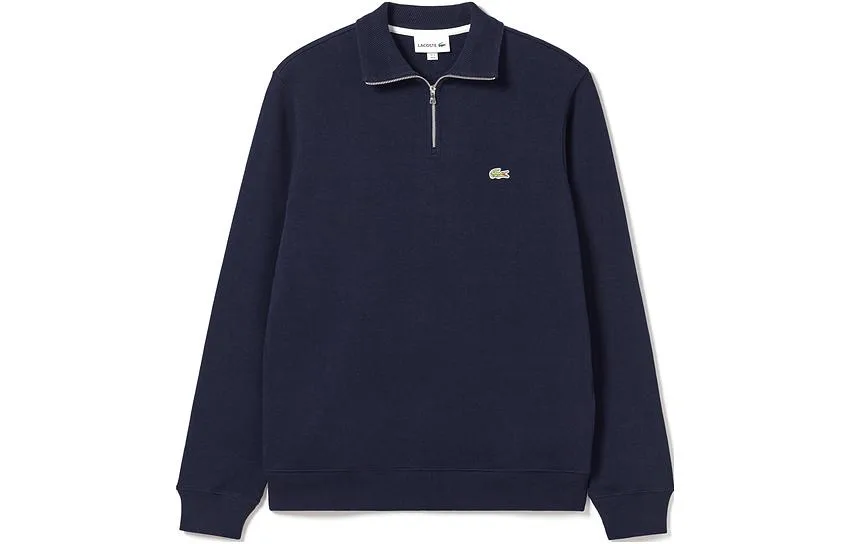 Свитшот с логотипом и высоким воротом LACOSTE, 166/темно- синий — фото 3
