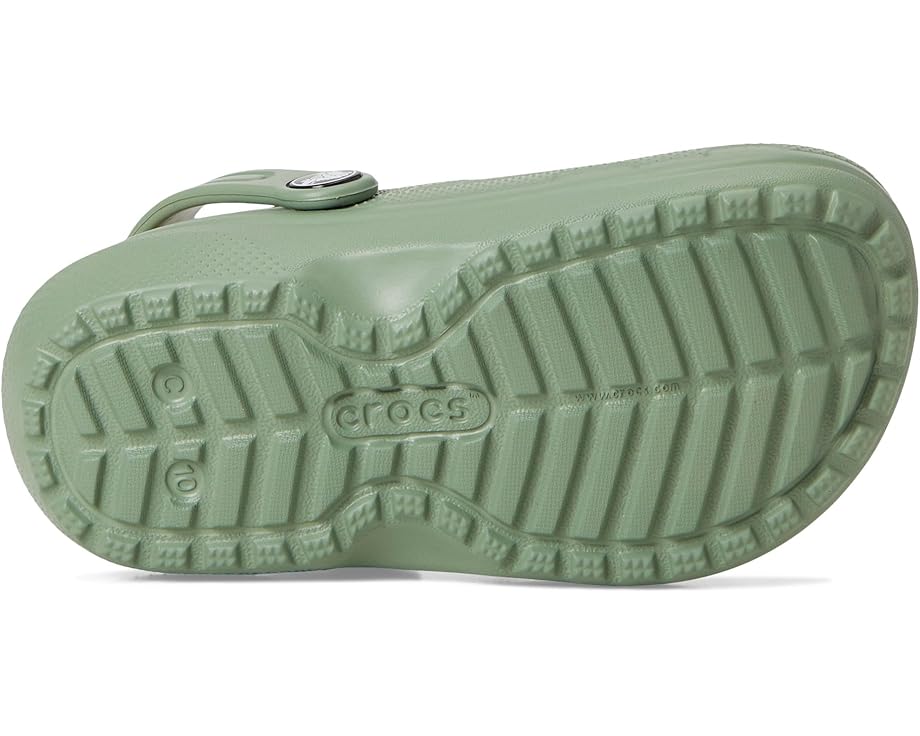 Детские клоги Crocs Classic Lined (для малышей) Crocs Kids, Moss — фото 3