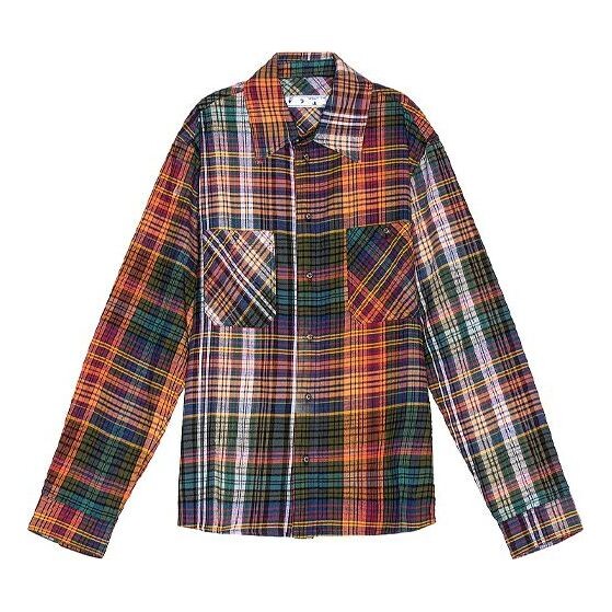 

Рубашка stencil flannel check shirt Off-White, черный