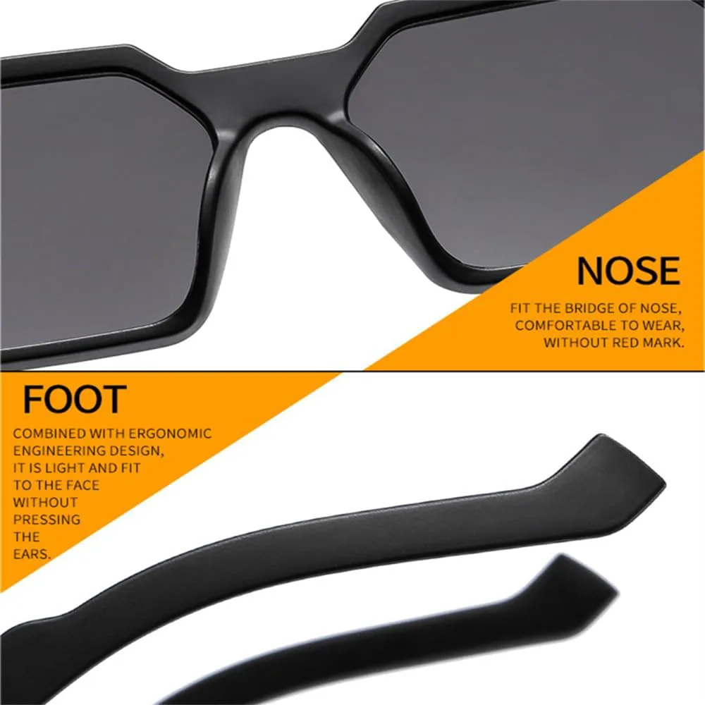 

Солнцезащитные очки Polygon 2026 для женщин, ретро, ​​гелевые, цветные, с защитой от УФ-излучения UV400, для мужчин, голубые и розовые generic, Matte Black Grey