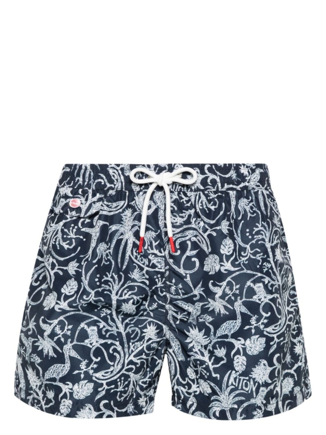 

Kiton плавки-шорты с графичным принтом, синий