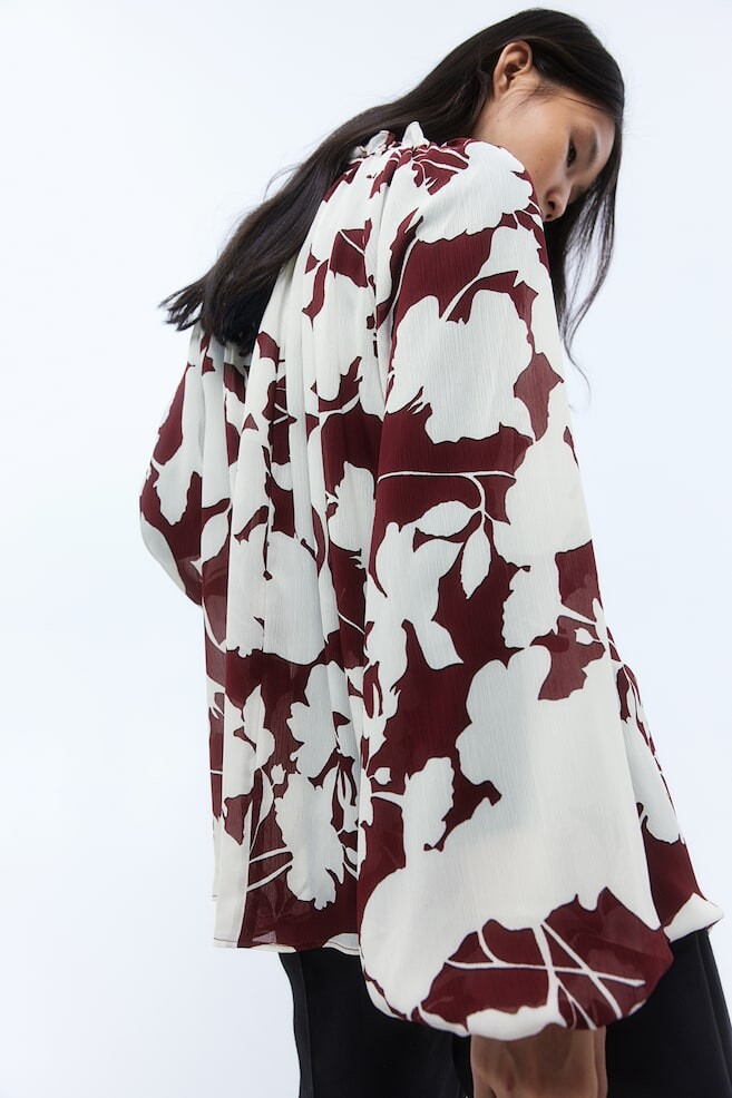 

Блузка из жатого шифона H&M, красный