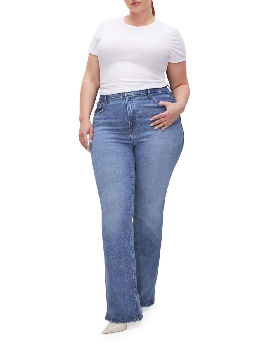

Хорошие классические джинсы Boot-Cut Good American, индиго