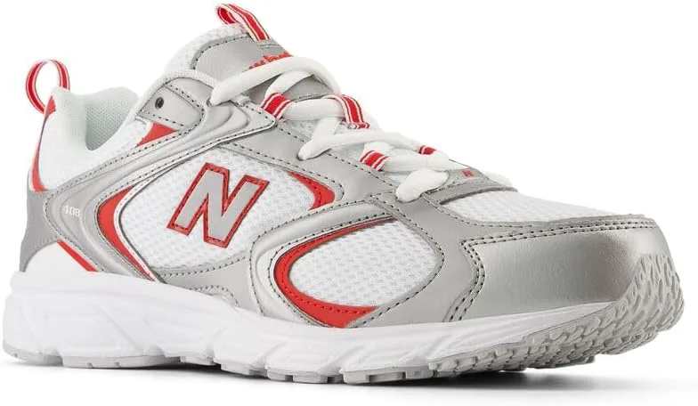 Мужские кроссовки New Balance 408 V1, белый/металлик/красный — фото 4