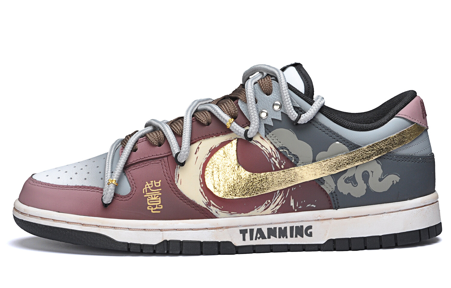 

Кроссовки для скейтбординга Dunk унисекс с низким верхом, красный/золотой Nike