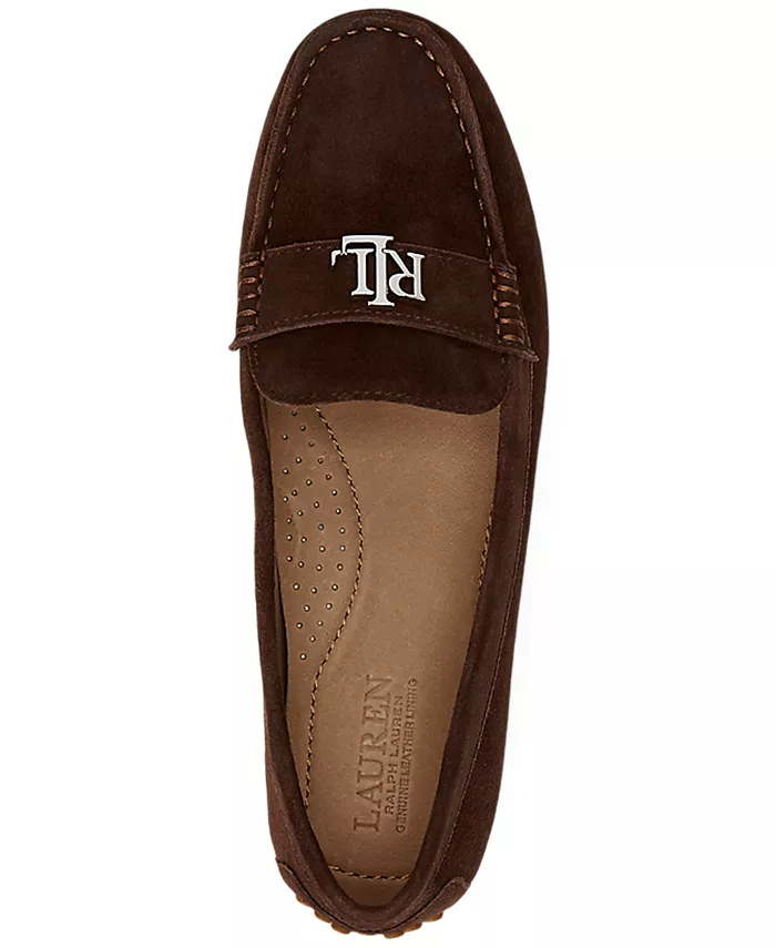 Женские лоферы-водительки Barnsbury Slip-On Lauren Ralph Lauren, коричневый — фото 4