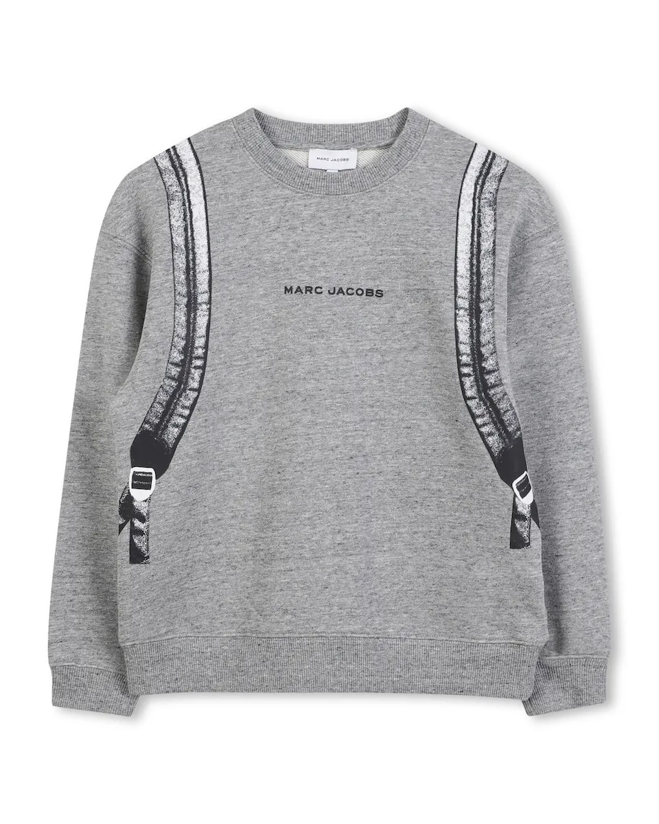 

Детская толстовка серого цвета из хлопка Marc Jacobs