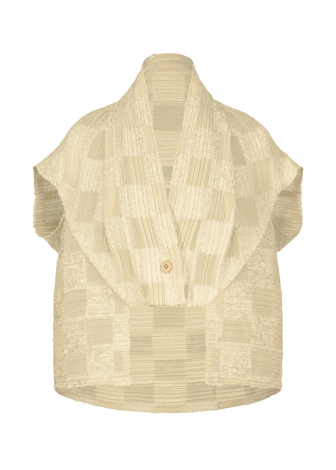 

Жилет nebula Pleats Please Issey Miyake, бежевый