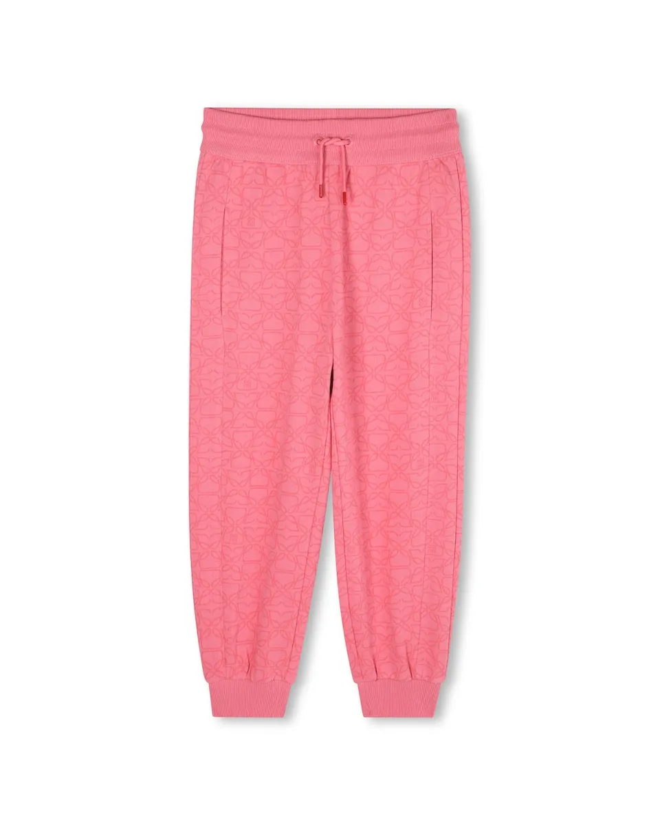 

Детские спортивные штаны для девочки однотонного розового цвета Hugo