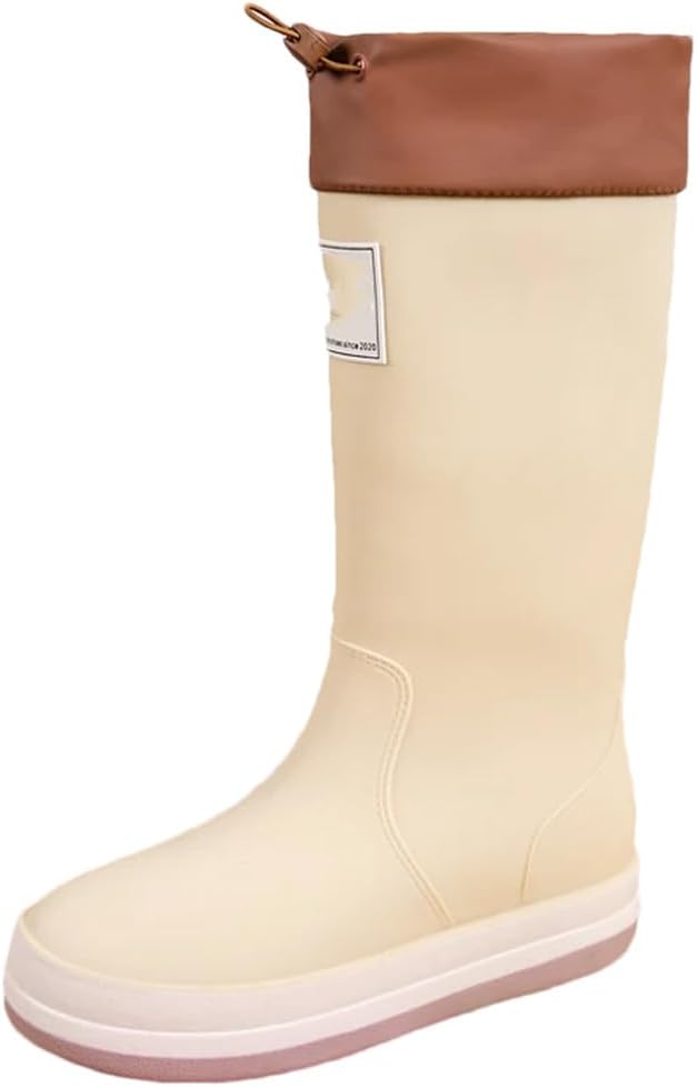 

Мужские летние повседневные дождевые ботинки Wjnvfioo, женские водонепроницаемые ботинки, повседневная обувь для пары, бежевый